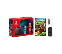 Nintendo Switch Bundle With Accessories & Donkey Kong Game