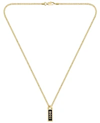 Hugo Boss Men's Kassy Emblem Ionic Gold-Plated Pendant Necklace