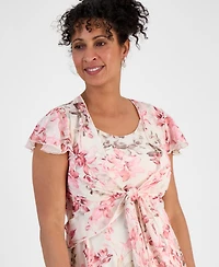 Robbie Bee Women's 2-Pc. Floral-Print Jacket & Dress Set