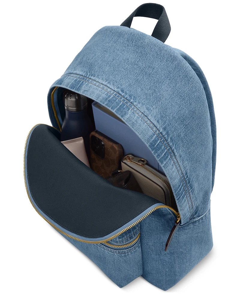 Coach Cargo Medium Denim Backpack
