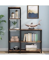 Tribesigns 5-Tier Bookshelf, Ladder Corner Bookshelves Etagere Bookcase, 8 Shelves Display Rack Storage Shelf for Living Room Home Office