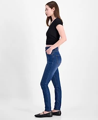 Dollhouse Curvy High Rise Double Button Skinny Jeans