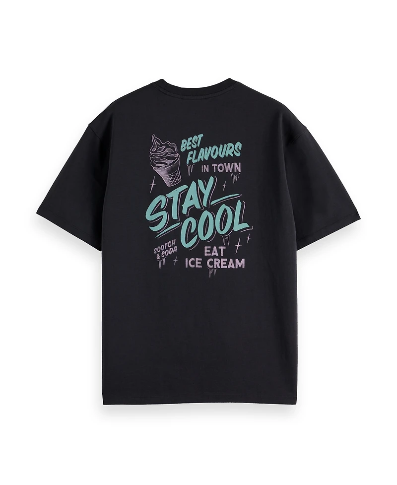 Scotch & Soda Men's Front and Back Artwork T-Shirt