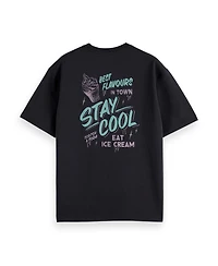 Scotch & Soda Men's Front and Back Artwork T-Shirt
