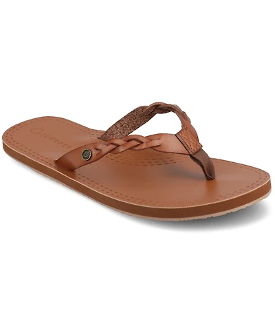 Journee Collection Tomi Braided Comfort Slip-On Flat Sandals