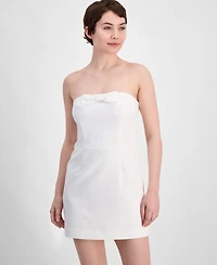 French Connection Women's Whisper Strapless Bow Mini Dress