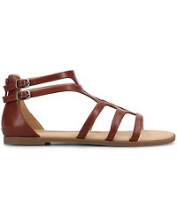 Journee Collection Women's Genneva Zipper Flat Sandals