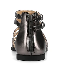 Journee Collection Women's Genneva Zipper Flat Sandals