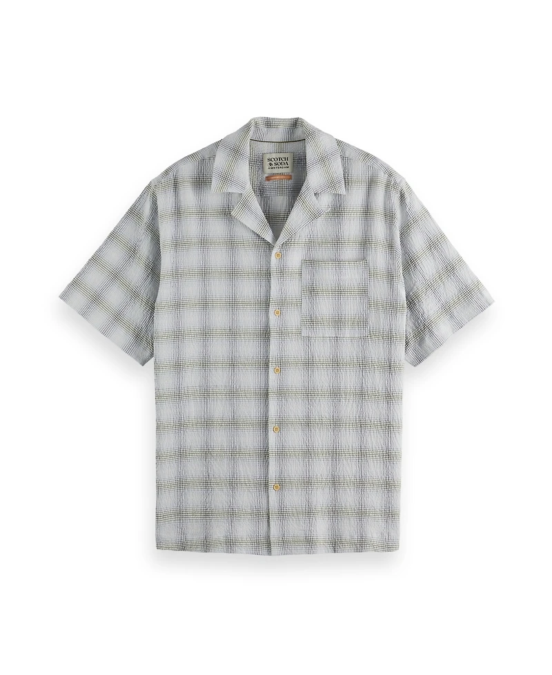 Scotch & Soda Men's Checked Short Sleeve Shirt