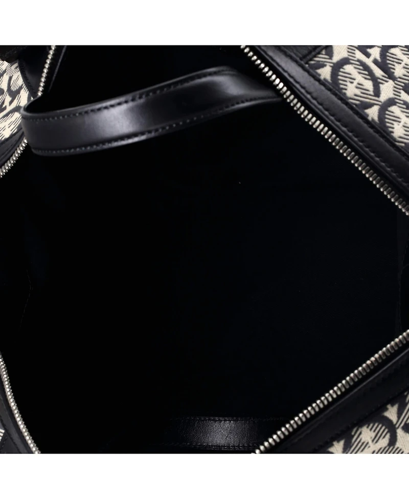Pre-Owned Salvatore Ferragamo Soft Duffle Bag Printed Canvas with Leather