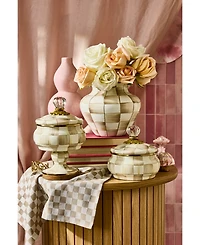 Mackenzie-Childs Mocha Check Curiosity Pot