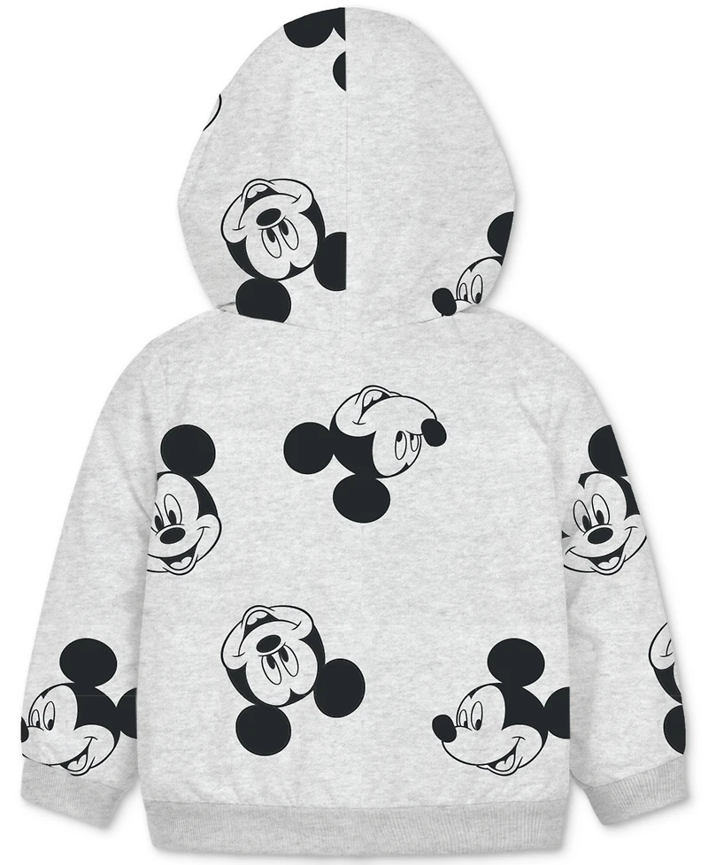 Disney Baby Boys Mickey Mouse Hoodie, Bodysuit & Shorts, 3 Piece Set