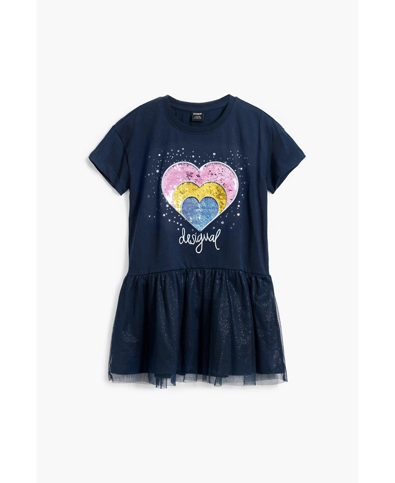 Desigual Girls's Short heart dress