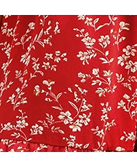 Cupshe Women's Crimson Petals Floral Mini Beach Dress