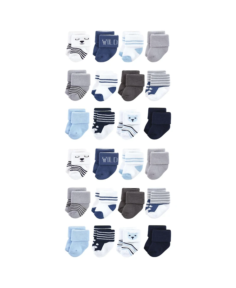 Hudson Baby Boys 24-Pack Comfort Terry Socks Set