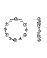 Laundry by Shelli Segal Silver Tone Ring Drop Earrings