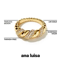 Ana Luisa Rope Ring - Pave