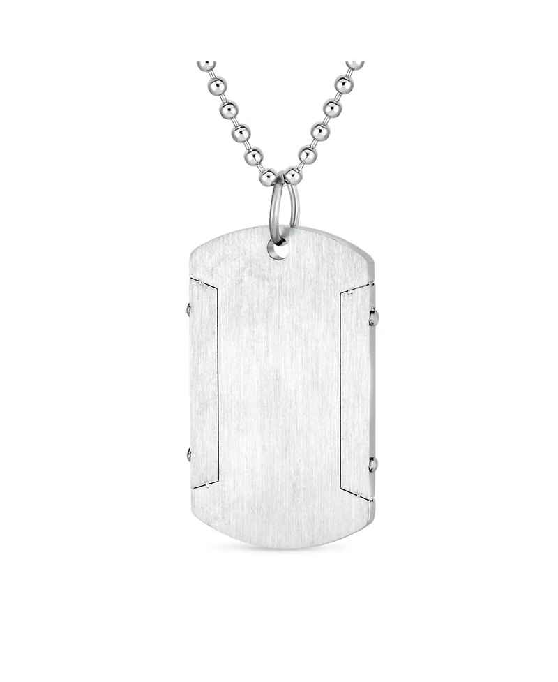 Bling Jewelry Inspirational Mantra Military Style Serenity Prayer Dog Tag Necklace