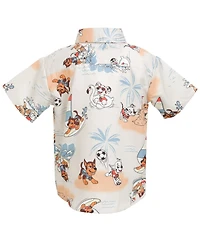 Paw Patrol Little Boys Matching Family Hawaiian Button Down Dress Shirt