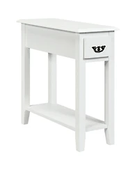 Gymax 2 Tier End Bedside Sofa Side Table Narrow Nightstand w/Drawer &Shelf