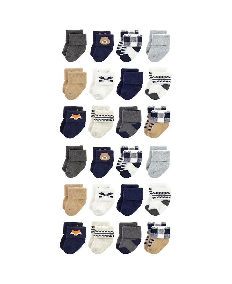 Hudson Baby Boys 24-Pack Comfort Terry Socks Set