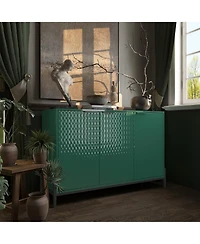 Modern Storage Cabinet with Adjustable Shelves, 49IN Accent 3 Doors, Decorative Cabinets for Living Room, Kitchen, Office