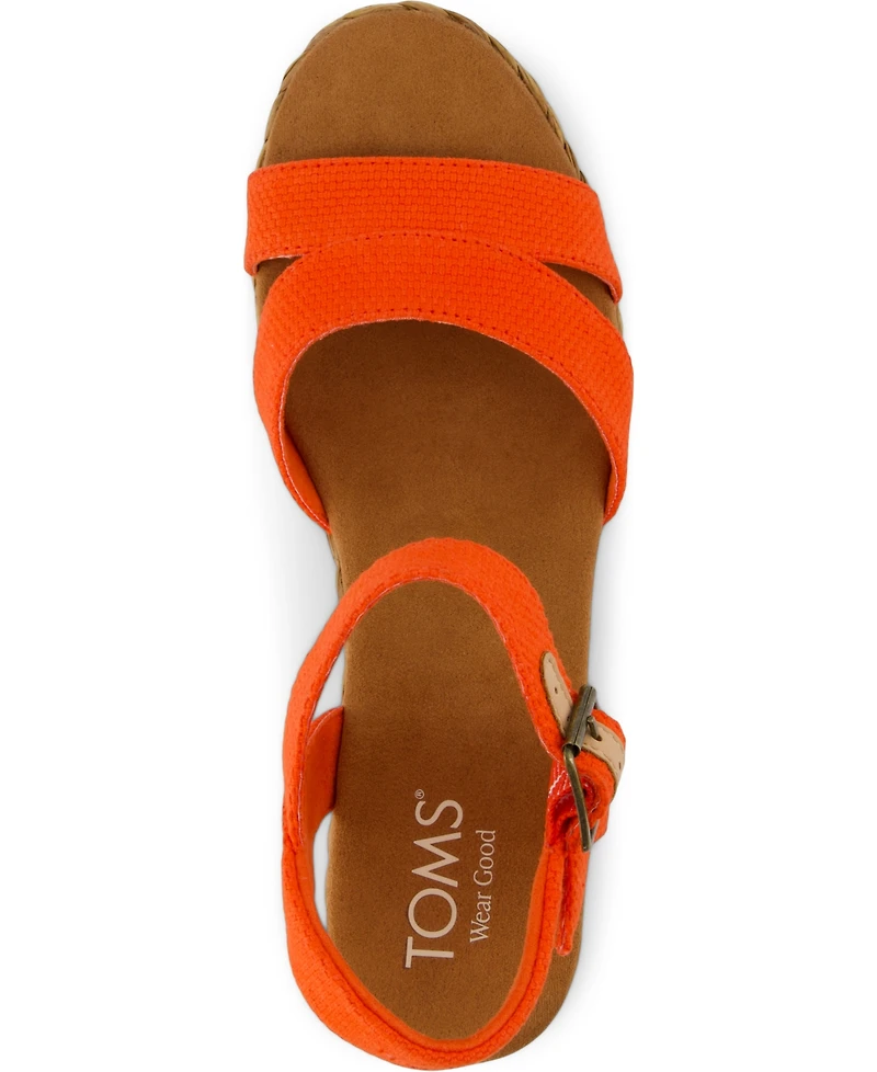 Toms Women's Audrey Ankle Strap Wedge Sandals
