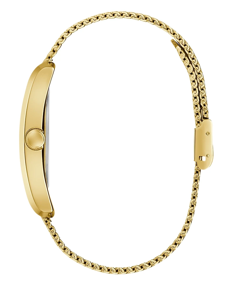 Guess Men's Analog Gold-Tone Steel Mesh Watch, 34mm