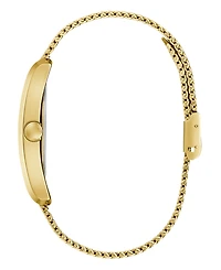 Guess Men's Analog Gold-Tone Steel Mesh Watch, 34mm