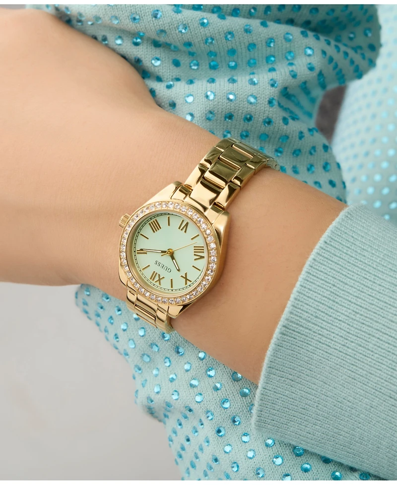 Guess Women's Analog Gold-Tone Steel Watch, 30mm