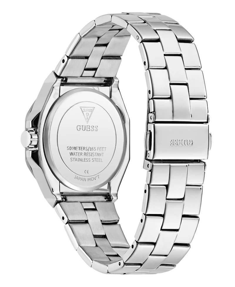 Guess Women's Analog Silver-Tone Stainless Steel Watch, 34mm