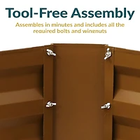 11.75" H Raised Metal Garden Bed - Galvanized Raised Garden Bed Outdoor for Vegetables and Flowers - Brown - Square