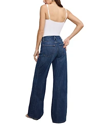 Good American Women's Soft-Tech Good Waist Palazzo Jeans