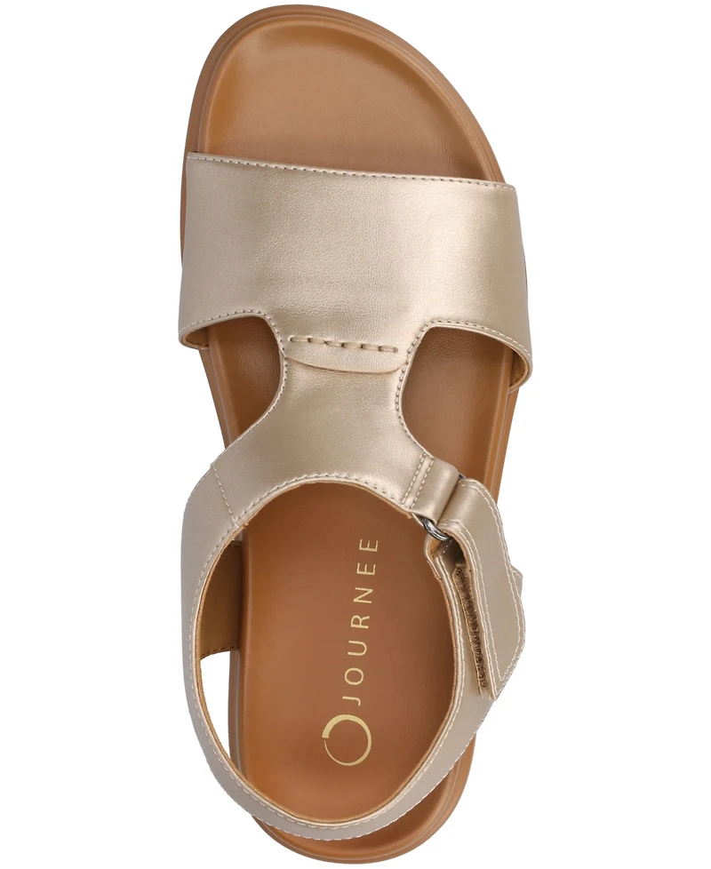 Journee Collection Women's Mira Footbed Flat Sandals