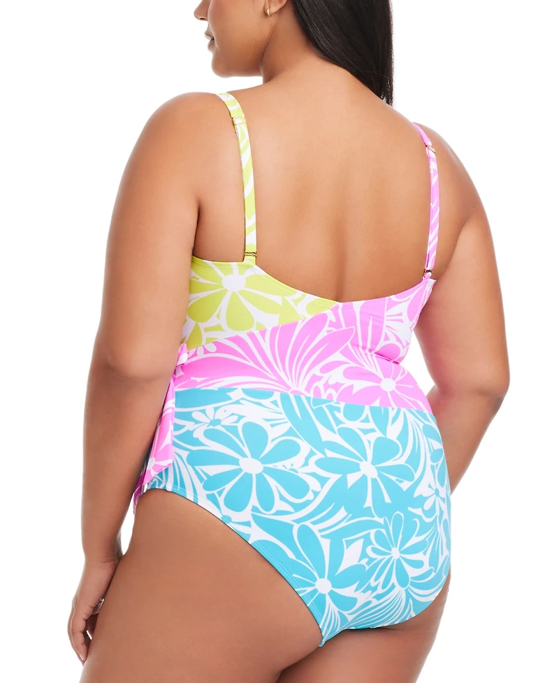 Bleu by Rod Beattie Plus Size Sock It To Me Tie-Side Swimsuit