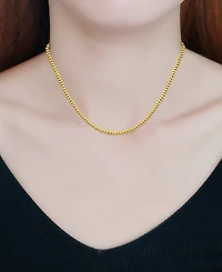 Giani Bernini Polished Bead Link Chain Necklace 16" + 2" extender, 18k gold-plated sterling silver Exclusively at Macy's