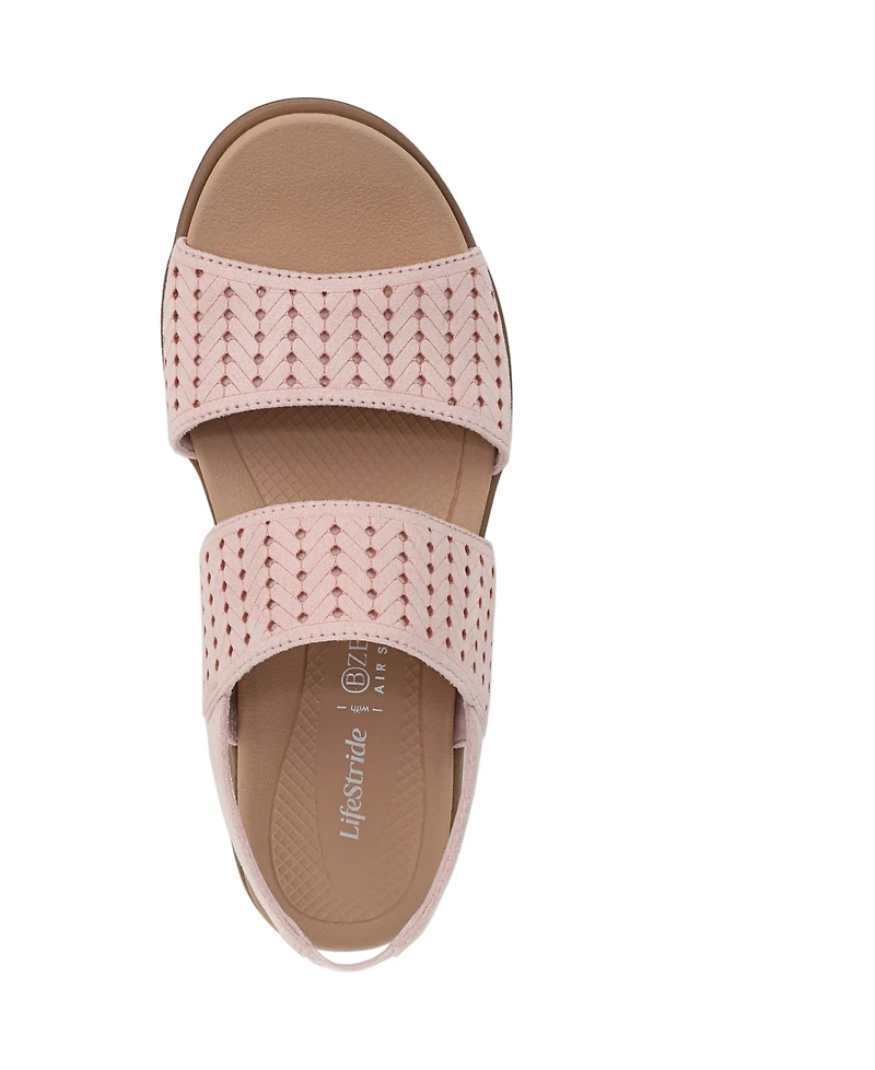LifeStride Women's Festive Washable Slingback Wedge Sandals