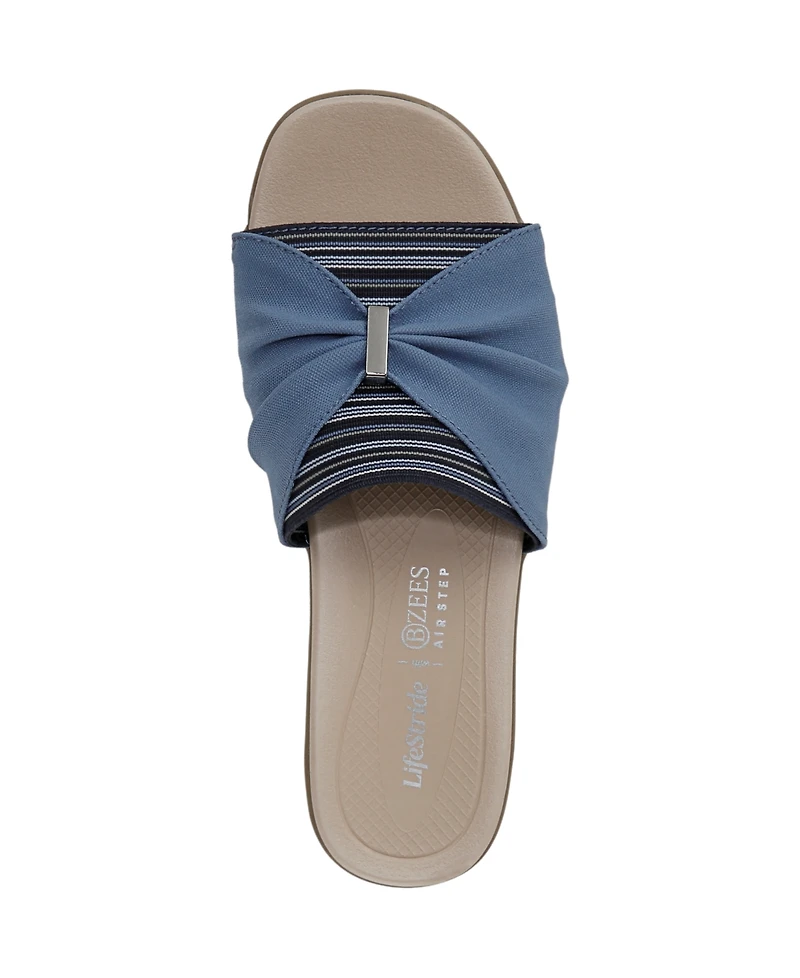LifeStride Women's Paradise Washable Block Heel Slide Sandals