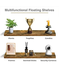 Sorbus Pack 47 x 9.25 Inch Wall Mounted Floating Shelves