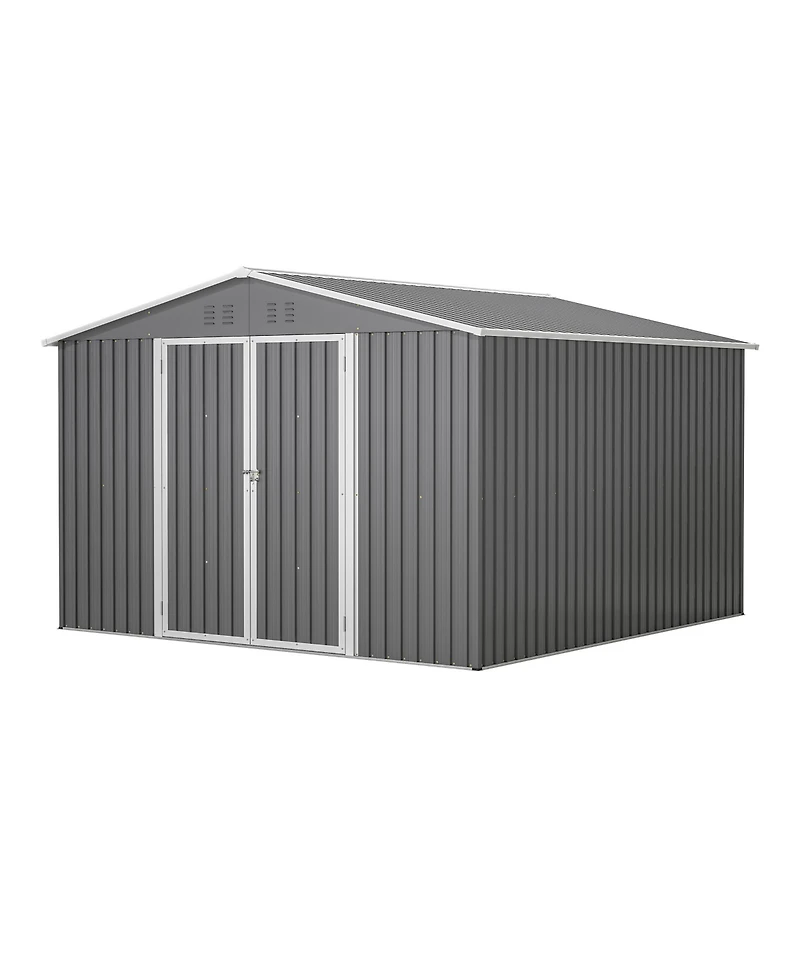 Streamdale 10x10 Metal Storage Shed with Enhanced Frame and Doors