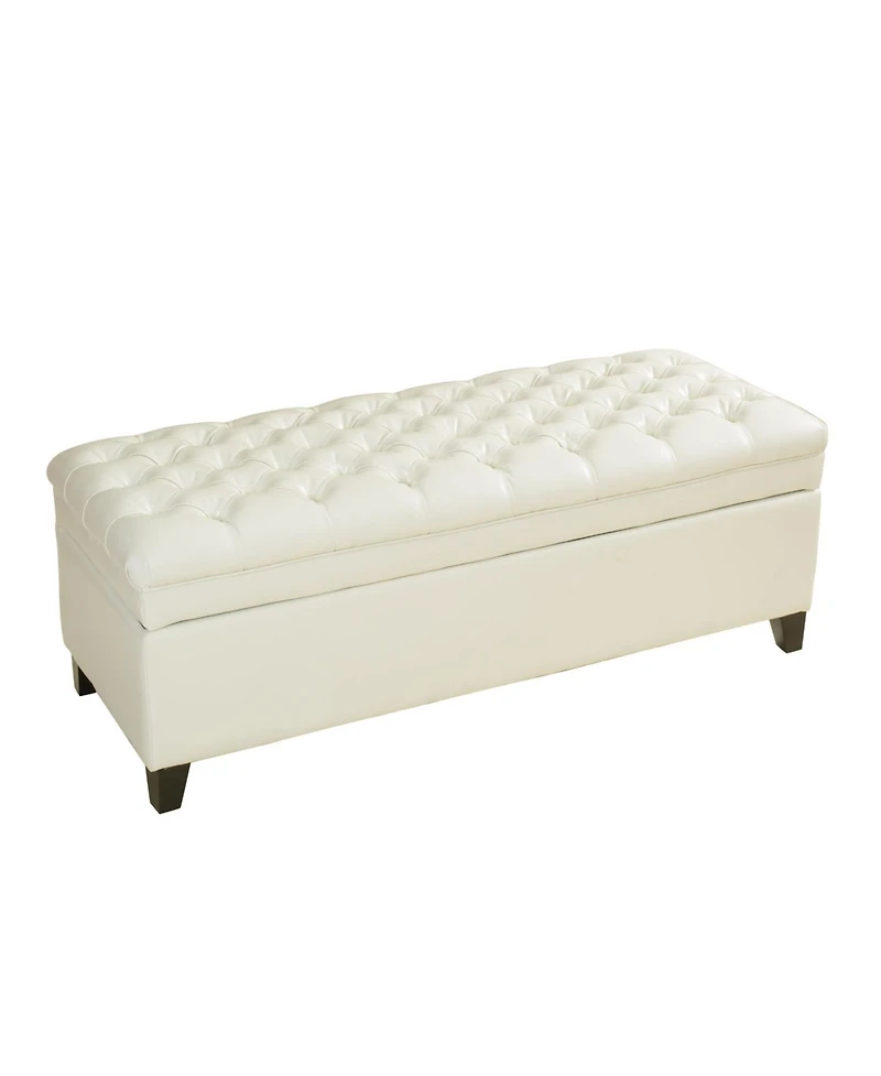 Streamdale Elegant Juliana Ottoman with Ample Storage and Sophisticated Bonded Leather