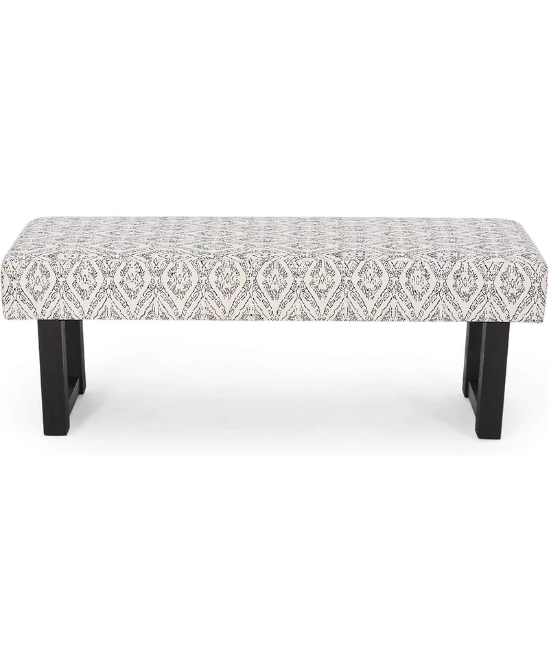 Streamdale Ashford Boho Fabric Bench Great Deal Furniture Boho Fabric Bench, Black Print