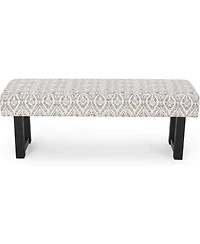 Streamdale Ashford Boho Fabric Bench Great Deal Furniture Boho Fabric Bench, Black Print