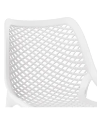 Outdoor Stackable Modern Plastic Dining Chairs (Set of 2)