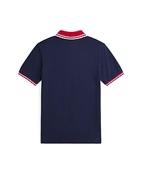 Polo Ralph Lauren Big Boys Baseball-Logo Mesh Polo Shirt
