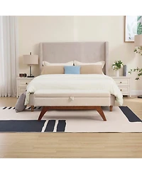 Streamdale Teddy wool fabric, solid wood feet for solid weighing