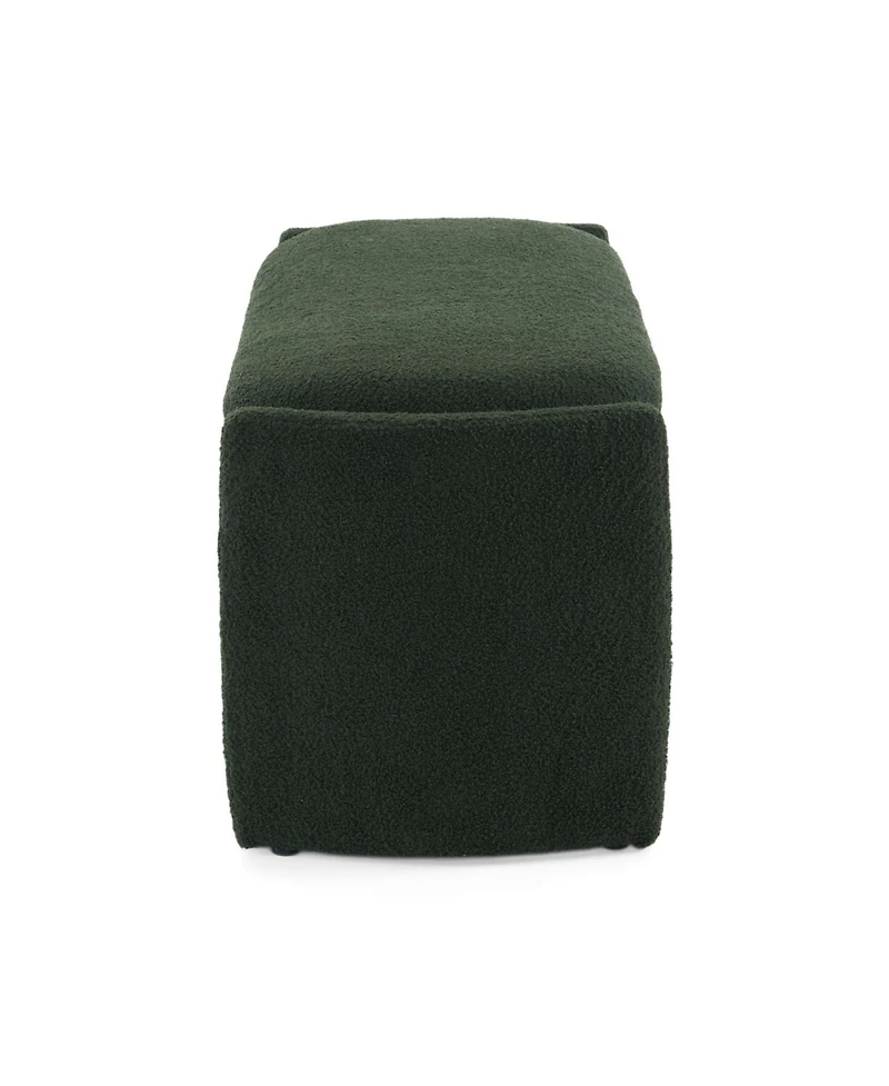 Streamdale Elegant Long - shaped Storage Ottoman Bench of boucle material with Simple and Grand Design