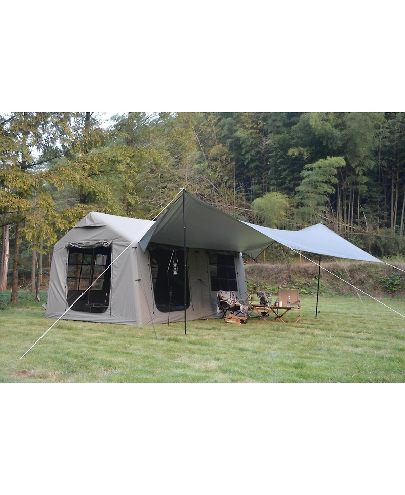 Streamdale Inflatable Camping Tent 9.8 x13ft with Canopy, Hand Pump, Easy Setup, Waterproof