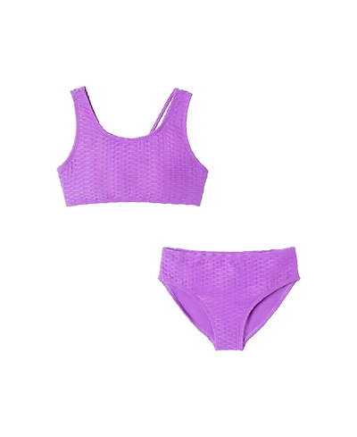 Toddler/Child Girls Purple Strappy Back Swimsuit
