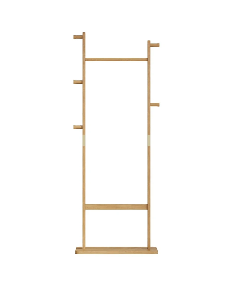 Streamdale Solid Wood Coat Rack 23.6" x 11" x 64.1", Eco-Friendly, Easy Assembly